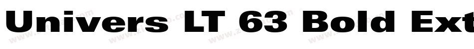Univers LT 63 Bold Extended字体转换